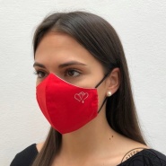 Face mask with SWAROVSKI CRYSTALS -  heart